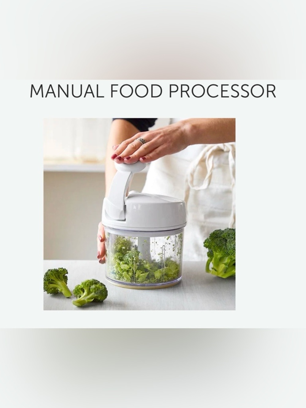 Pampered Chef Manual White Food Processor NEW IN BOX